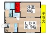 アンジュ弐番館 1LDKの間取り