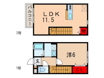 間取図 ルメルシェＢ棟