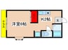 ビラ　パルジュ 1Kの間取り