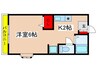 ビラ　パルジュ 1Kの間取り