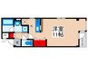 イルマーレ 1Kの間取り