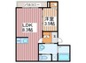 robot home三郷Ⅱ 1LDKの間取り