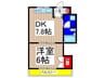富士ビップス（２０２） 1DKの間取り