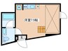 グランエッグス仙川 1Rの間取り