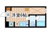 グランエッグス仙川 1Rの間取り