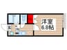 コスミオン東松戸 1Kの間取り