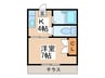 コ－ポ杉山 1Kの間取り