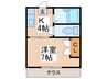 コ－ポ杉山 1Kの間取り