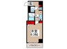 カスタリア新富町Ⅲ 1Kの間取り