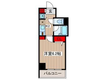 間取図 カスタリア新富町Ⅲ