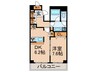カスタリア新富町Ⅲ 1DKの間取り