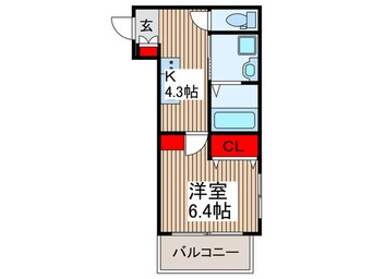 間取図 仮）MELDIA西所沢Ⅱ