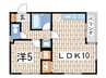 ポ－トビュ－高砂 1LDKの間取り