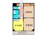 グリ－ンフォレスト蔵前 2DKの間取り
