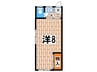 川原アパート 1Kの間取り
