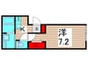 エステル堀切 1Kの間取り