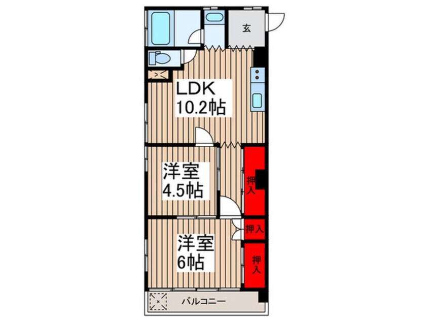 間取図 中田ビル(301)