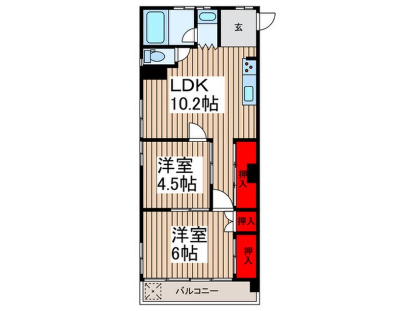 間取図 中田ビル(301)