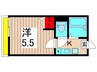 アーバングレイス五反野Ⅱ 1Kの間取り