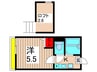 アーバングレイス五反野Ⅱ 1Kの間取り