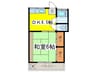 第２三協ハイツ 1DKの間取り