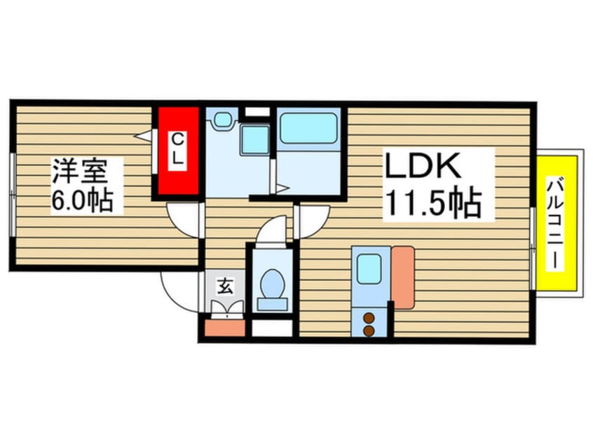 間取図 フレシ－ル弐番館