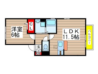 間取図 フレシ－ル弐番館