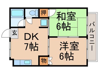 間取図 サマックスメゾン中村Ｂ