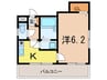 タムラハイツ 1Kの間取り
