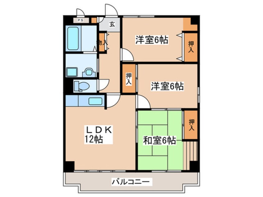 間取図 ハイツ飯泉Ａ棟