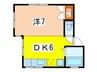 榊荘 1DKの間取り