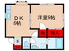 第２グリ－ンハイツ 1DKの間取り