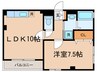 エトワ－ルイズミ 1LDKの間取り