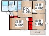 リバ－ヒルＦＵＪＩ 3DKの間取り