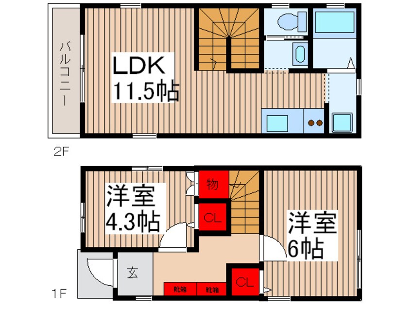 間取図 ｐｅｔｉｔｂｌａｎｃ6919 1号棟