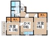 ウィーンハイツＡ棟 2DKの間取り