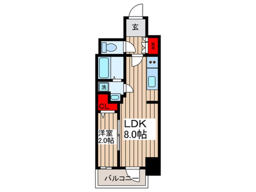 間取図 レフィールオーブ南行徳駅前