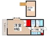 エミナンス６ 1Kの間取り