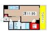 リバ－ハウスキヘイ 1Rの間取り