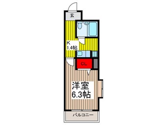 間取図 サンルビ－ＡＳＡＨＩ