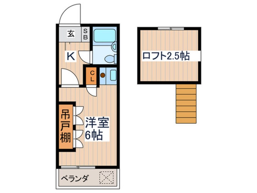 間取図 サンロ－ズ三鷹台Ａ棟