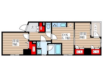 間取図 レヴィーナ東京八重洲通り(202)