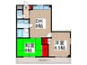 コ－ポ川島 2DKの間取り