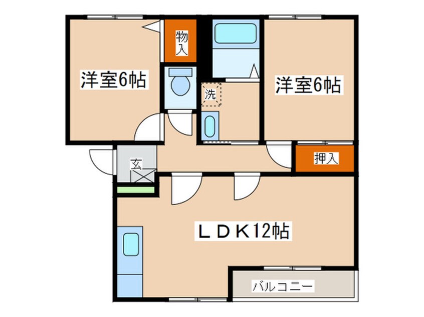 間取図 ビューラー上星四番館