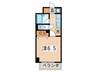 ノ－ブル片倉 1Kの間取り