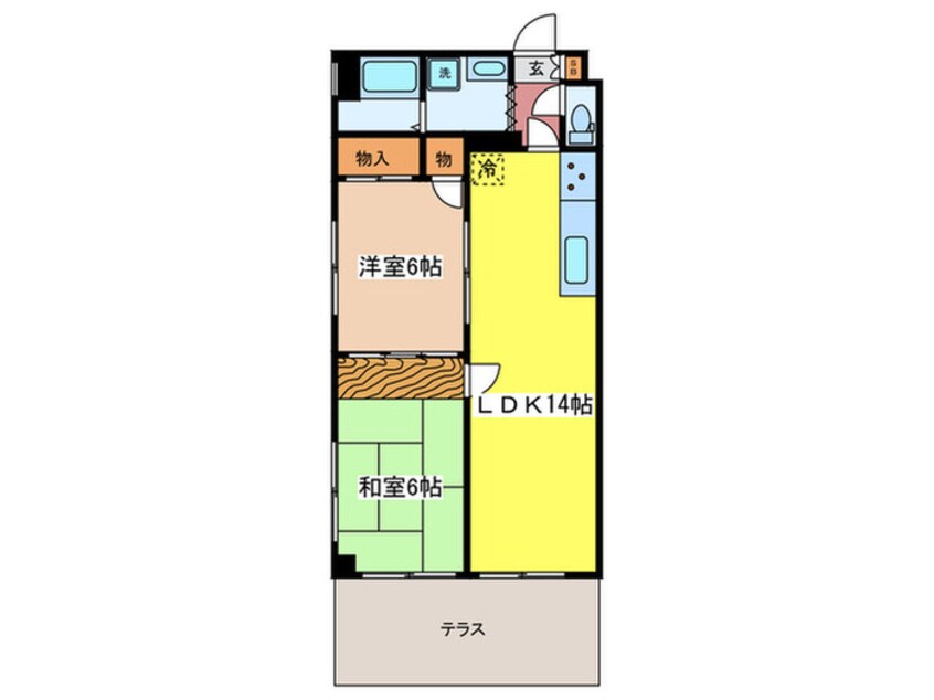 間取図 ハイコーポ十条(101)