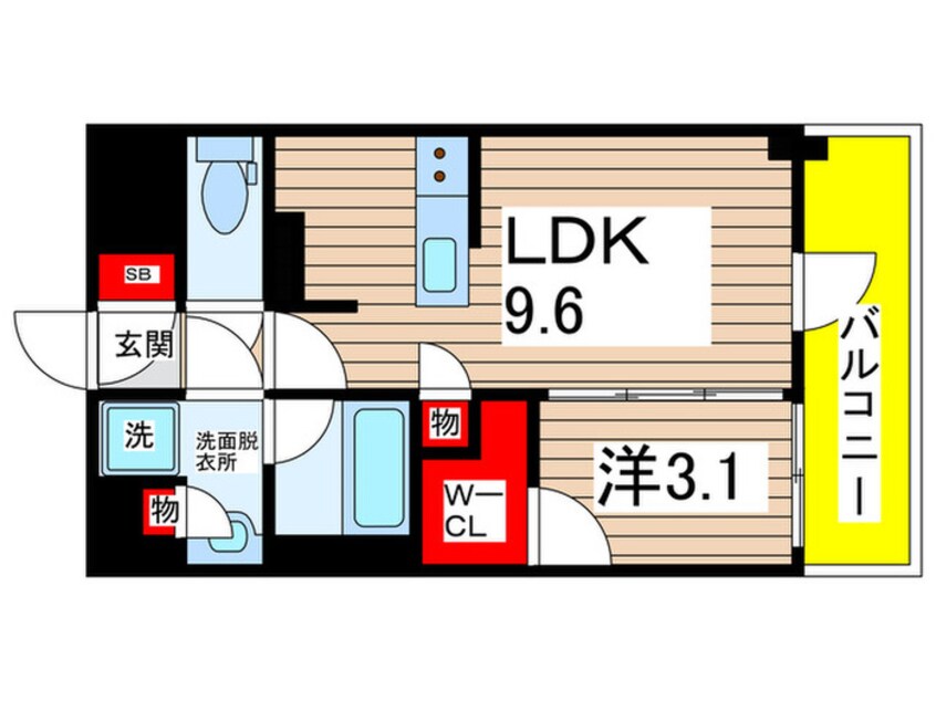 間取図 オーパスレジデンス千葉駅前