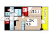 オーパスレジデンス千葉駅前 1LDKの間取り