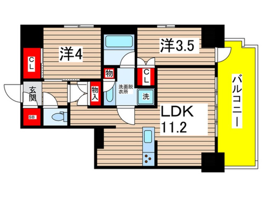 間取図 オーパスレジデンス千葉駅前