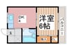 サムトータル 1DKの間取り